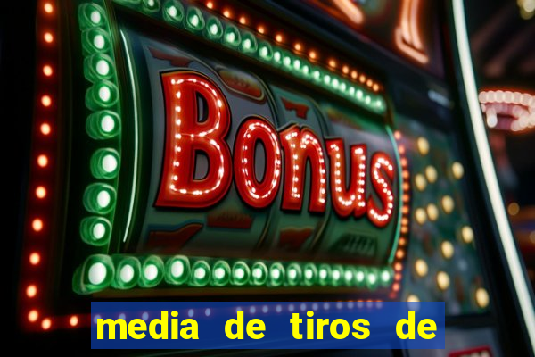 media de tiros de meta por jogo